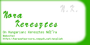 nora keresztes business card
